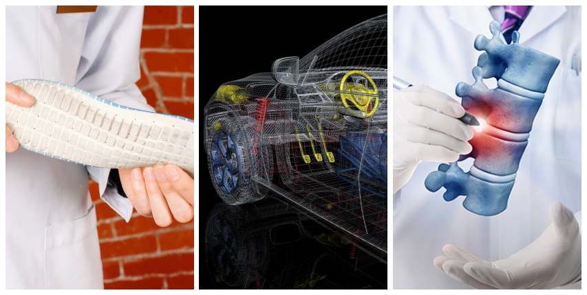 Custom insole car design VR healthcare